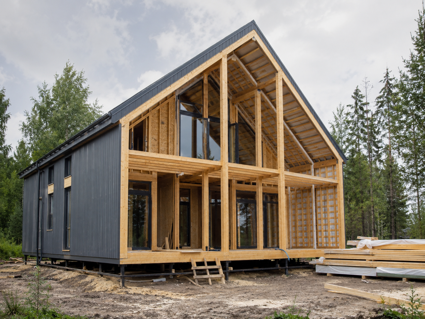 Дом по технологии O-frame 150 м² с открытой планировкой