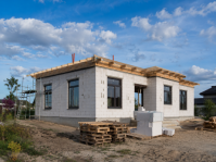 Возведение коробки дома из пеноблоков 110 м²